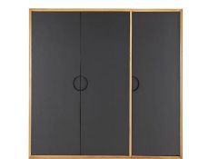 (2/Mez) RRP £999.99. Spot Natural Oak And Painted Triple Wardrobe. Dimensions: (H145x W150x D64cm...