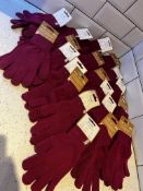 Trents Small Adult Plum Coloured Gloves x20 New and Tagged Units