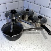 Domestic Homeware - 4x Kitchen Pans with Lids