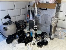 Domestic Electrical Goods - Household & Garden - Bulbs, Fans, Kettle, Solar Lights, Earphones etc