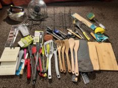 Domestic Kitchen Homeware & Utensils - Chopping Boards, Drying Rack, whisk + More