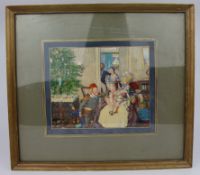 Christmas Watercolour by C.Somob 1929