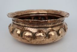 Antique Art Nouveau Copper Bowl c.1900