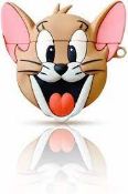 Air Pods Cute Cartoon Character Silicon Case Cover, Keychain Jerry Mouse Cartoon with Earbuds