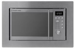 (12/6C) RRP £169.99. Russell Hobbs Built In Stainless Steel 20L 800W Digital Microwave RHBM2001....