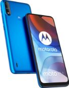 (18/Mez) RRP £95. Motorola Moto E7i Power Dual Sim Smartphone Blue. (Unit Powers On). (Charger &...