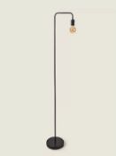 (79/6F) Lot RRP £109. 4x Items. 2x Black Edison Bulb Curved Floor Lamp RRP £32 Each. 1x Grey Meta...
