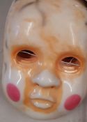 (121/6B) Lot RRP £88. 22x Clear Creepy Mask Black RRP £1 Each. 33x Clear Creepy Mask Green / Blac...