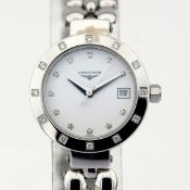 Longines / L5.175 Diamond Bezel, Diamond Case - Lady's Steel Wrist Watch