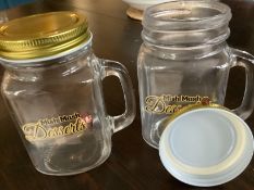 480 GLASS JARS WITH HANDLES NEW