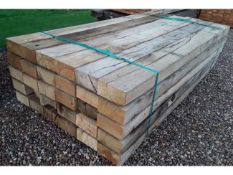 20x Hardwood Rustic Timber Sawn English Oak Sleepers