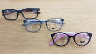 Description: (149/Mez) Lot RRP £250 3x Glasses Frames (All New) 1x Nike 065 Matte Grey 55-55 RRP £