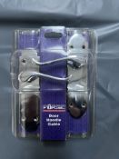 4 Sets Forge Gable Backplate Lever Latch Door Handles Chrome FGEHLATGABCH RRP £12.99 per set