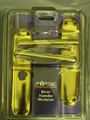 4 Sets Forge Modular Brass Privacy Lever Handles on Backplate FGEHPRIMODBR RRP £19.99 per set