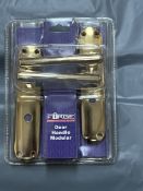4 Sets of Forge Modular Bathroom Door Handles in Brass FGEHBATMODBR RRP £20.99 per set