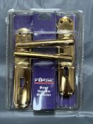 4 Sets Forge Modular Backplate Lever Lock Door Handles Brass FGEHLOCMODBR RRP £14.99 per set