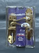 4 Sets Forge Gable Backplate Bathroom Lock Door Handles in Brass FGEHBATGABBR RRP £16.49 per set