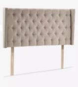 New - John Lewis -Natural Collection Harlow Strutted Headboard 180cm Wide Super King - RRP £229.9...