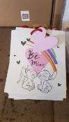 Lot RRP £90 - NEW Approx. 100x Disney Be Mine Small Gift Bag White at RRP £0.90 Each