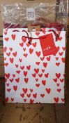 NEW - Approx. 120x With Love Large Gift Bags RRP £1 Each. (15x 8PCS Packs)