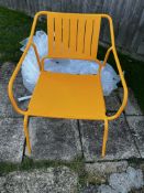 New - John Lewis ANYDAY Metal Garden Lounge Chair, Melon Yellow - RRP £59