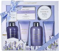 Body & Earth Bath Gift Set,6 Pcs Luxurious Gifts for Women, Lavender