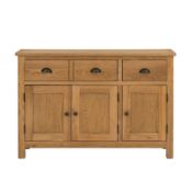 (128/P23) RRP £325. Norbury Oak Large Sideboard. Dimensions: (H800x W1180x D330mm).