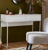 (107/2I) RRP £100. Milo Desk White. (H76.5x W100x D35cm).