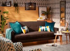 (145/P29) RRP £250. Sidney Sofa Bed With Storage Charcoal. (Unit Missing Wooden Legs From Middle...