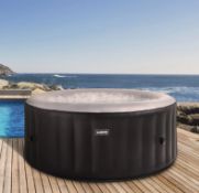 (14/P18) RRP £430. Wave Atlantic Solid Black 4 Person Hot Tub. External Dimensions (165 x 70cm)....