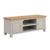 (113/P21) RRP £225. Norbury Grey Wide TV Stand. Dimensions: (H450x W1200x D360mm).
