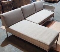 (161/R3) RRP £130. Modern Light Grey Indoor/Outdoor Furniture Set. (Cushions Appear Weatherproof)...
