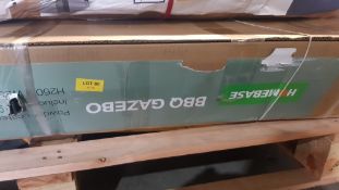(60/P10) RRP £180. BBQ Gazebo Grey. (H260x W250x D150cm).