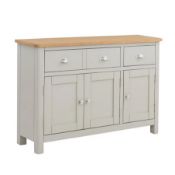 (79/P15) RRP £325. Norbury Oak Large Sideboard Grey. Dimensions: (H800x W1180x D330mm).
