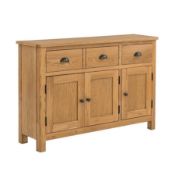 (80/P16) RRP £325. Norbury Large Sideboard Oak. Dimensions: (H800x W1180x D330mm).