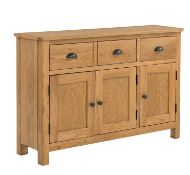 (1/P2) RRP £325. Norbury Oak Large Sideboard. (H80x W118x D33cm).