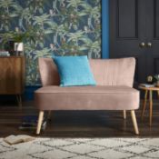 (48/2H) RRP £145. The Cocktail Sofa Blush. (H71x W110x D68cm).