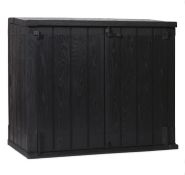 (31/P5) RRP £165. Toomax Stora Way XL 1270L Garden Storage Box Anthracite. (W145x D85x H124.5cm).