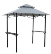 (53/P10) RRP £180. BBQ Gazebo Grey. (H260x W250x D150cm).