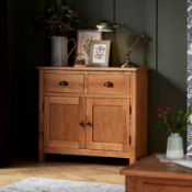 (73/P14) RRP £250. Norbury Oak Small Sideboard. Dimensions: (H80x W90x D33cm).