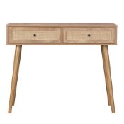 (81/P16) RRP £100. Kubu Rattan Console Desk. Dimensions: (H81x W100x D35cm).