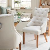 (68/P13) RRP £195. Annabelle Dining Chairs Natural Set Of 2. Dimensions: (H102x W56x D72cm).