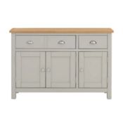 (129/P23) RRP £325. Norbury Grey Oak Large Sideboard. Dimensions: (H800x W1180x D330mm).