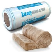 (17/P) RRP £105. 3x Knauf Loft Roll 44 100mm Insulation RRP £35 Each. (13.89m2 Pere Pack).