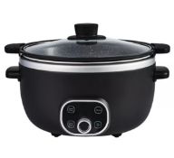 (9/6C) Lot RRP £80. 2x Digital Slow Cooker 6 Litre Black And Brass RRP £40 Each.
