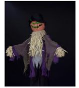 (60/7M) 8x Halloween Items. 1x Animated 6ft Spooky Scarecrow. 5x LED Halloween Shadow Light. 1x