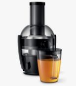 (5/6D) RRP £110. Philips 500W Centrifugal Juicer Viva Collection Black/Silver 1.5L. (Model HR1832).