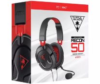 (34/6B) Lot RRP £125. 5x Turtle Beach Gaming Headset RRP £25 Each. 3x Ear Force Recon 50 Nintendo