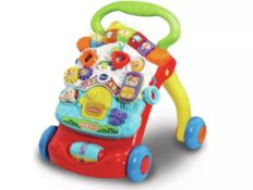(71/6G) Lot RRP £105. 3x Vtech Baby First Steps Baby Walker RRP £35 Each.