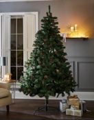 (118/Mez) RRP £99. Christmas Woodcote Spruce Tree With Berry & Cone 6FT.